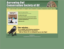 Tablet Screenshot of burrowingowlbc.org
